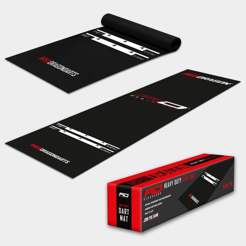 Red dragon darts - oche, mat-