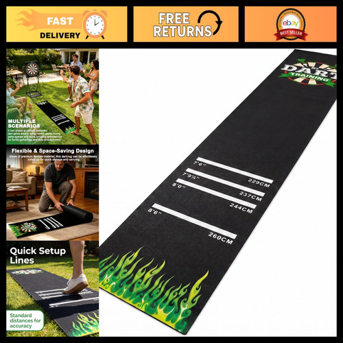 Non slip dart mat with - with, throw