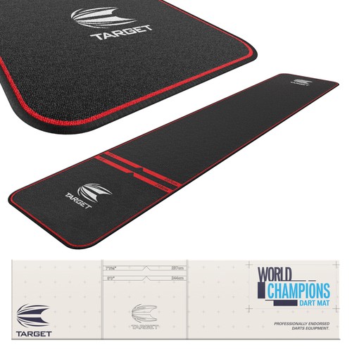 World champion darts mat black - darts,
